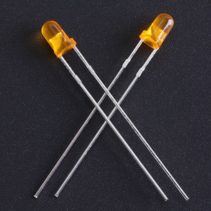 Luces de diodo LED naranja de 3 mm